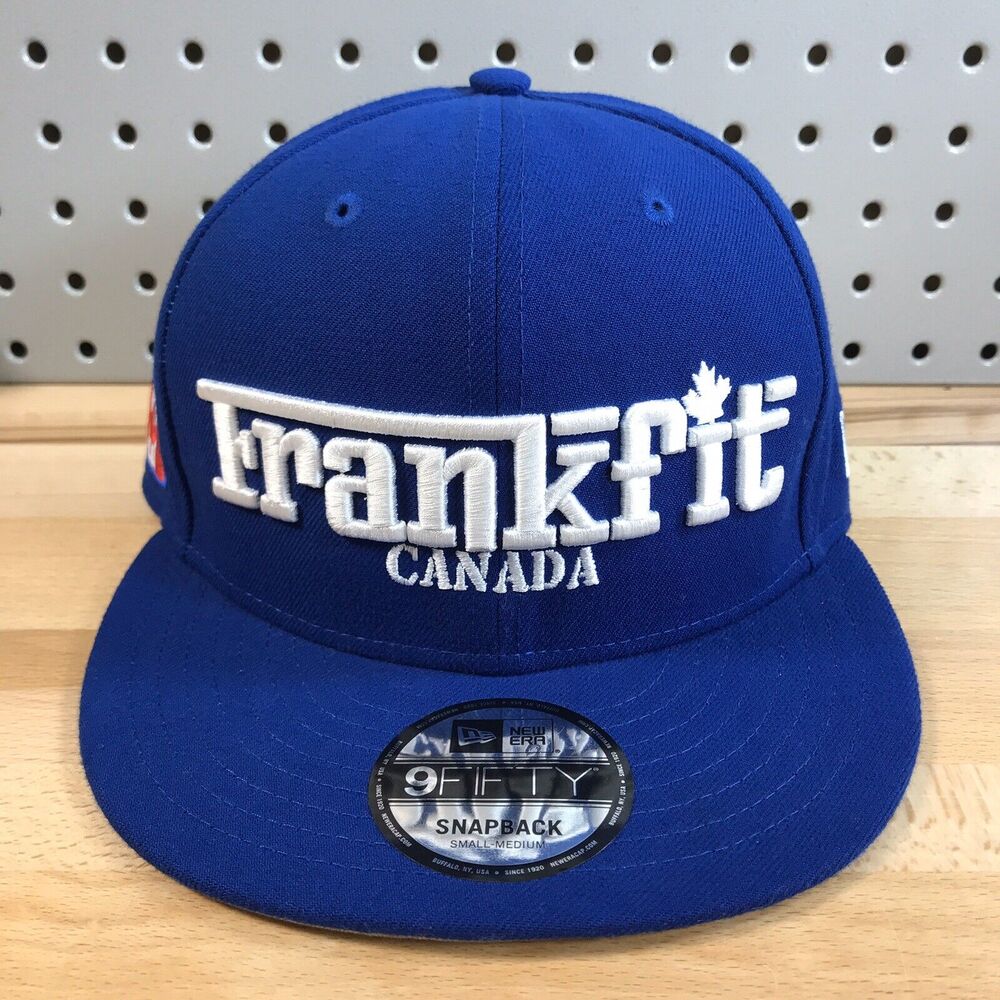Frankfit Canada Blue New Era 9Fifty Snapback S/M Hat Gym Fitness Motorcross Cap